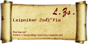 Leipniker Zsófia névjegykártya